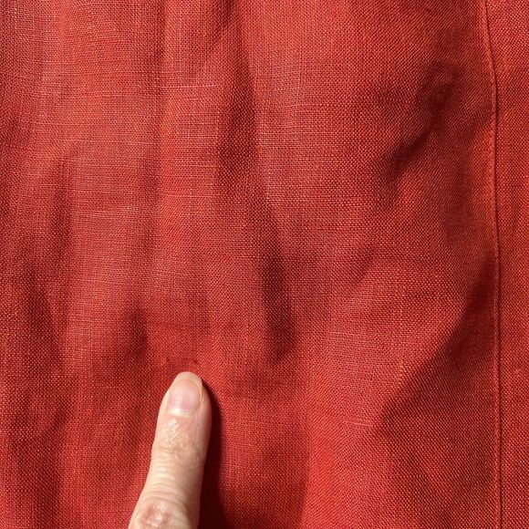 Country Line 34 M/L Women’s Embellished Linen Sheath Dress Red BulgarianART*snag - Picture 8 of 15